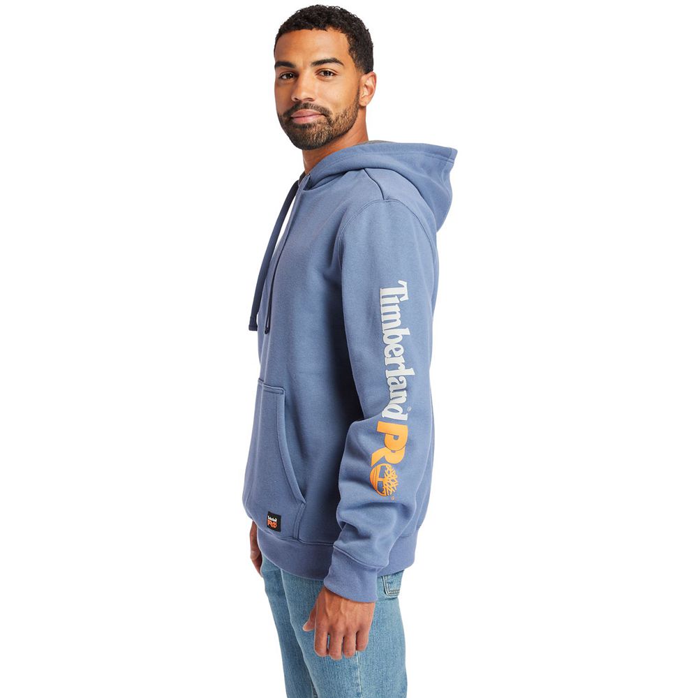 Timberland Φουτερ Ανδρικα Μπλε - Pro® Hood Honcho Pullover Hoodie - Greece 7192560-TZ